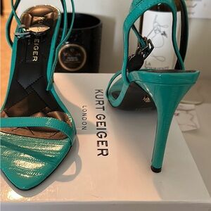 Kurt Geiger Vibrant Teal Strappy Heels